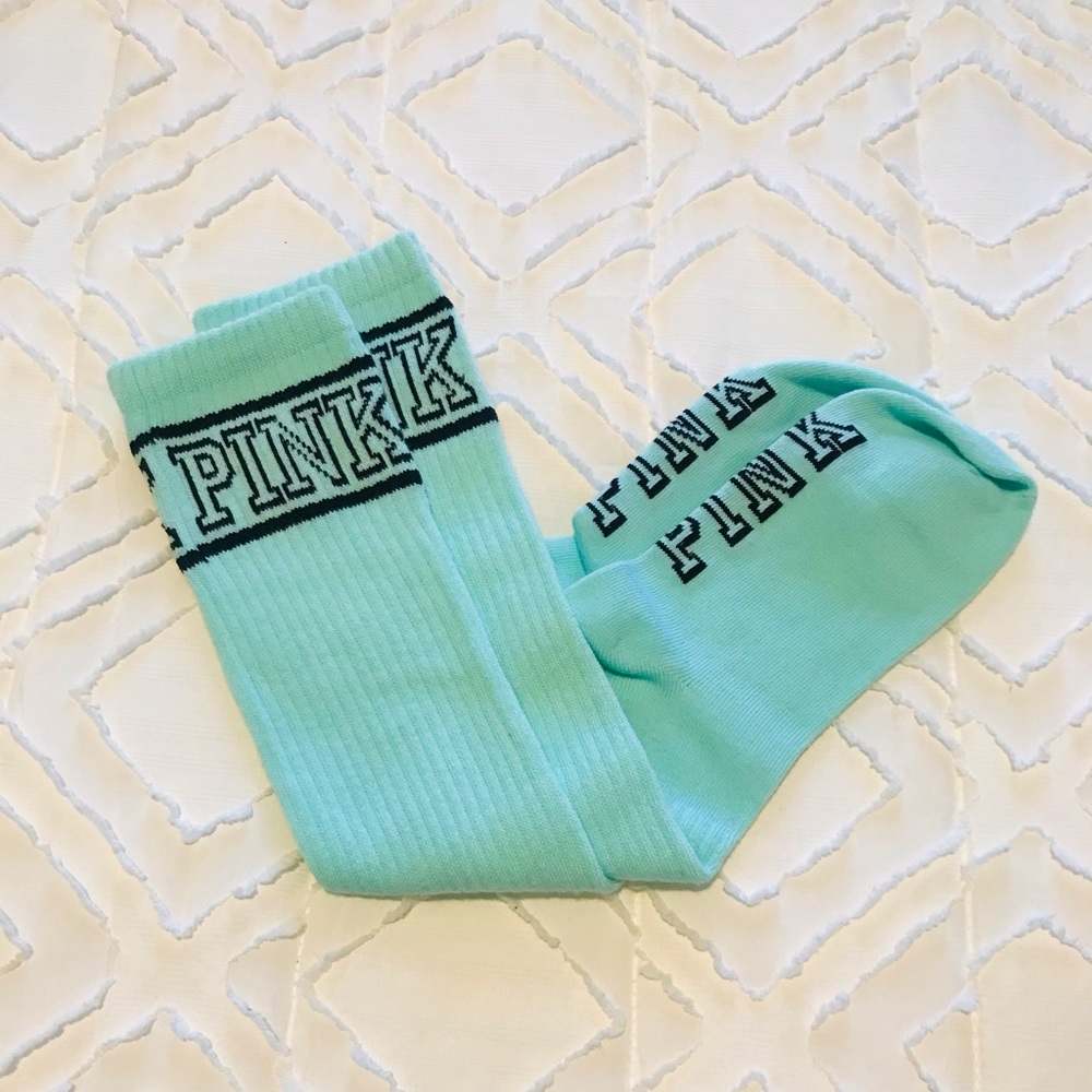 Victoria’s Secret PINK socks NWOT Tiffany blue color